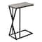 Monarch Specialties Accent Table - 25"H / Grey / Black Metal I 3248 - alternate 1